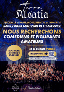 Tract recherche de figurants et bénévoles Strasbourg